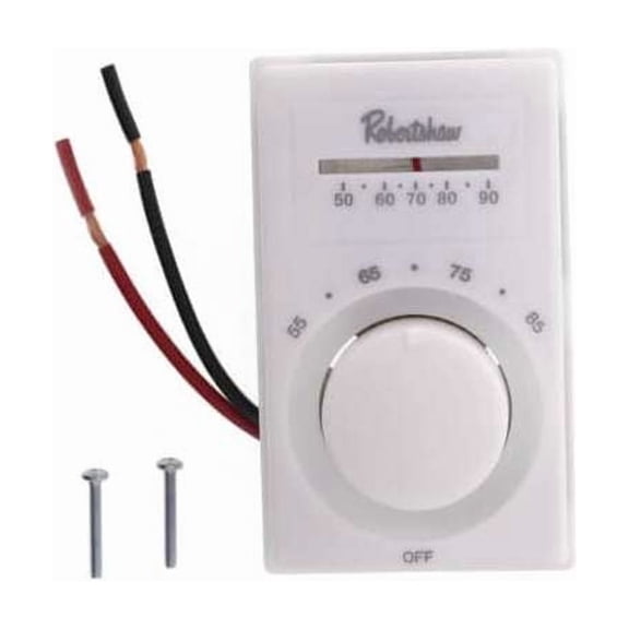 Robertshaw Line Voltage Thermostat,SPST Cooling,3"W 803A