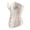 Beige, variant on Gothic Brocade Women Boned Corset Bustiers Top Gold 7XL