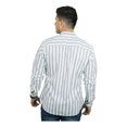 thumbnail image 2 of Camisa Casual De Hombre Manga Larga Rayas Cuello Mao Chili Beans Azul Ropa de hombre T EG, 2 of 4