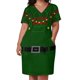 thumbnail image 2 of Disfraz de elfo navideño para mujer, vestido largo con bolsillo, vestido de fiesta elegante y lujoso, vestido de noche., 2 of 6