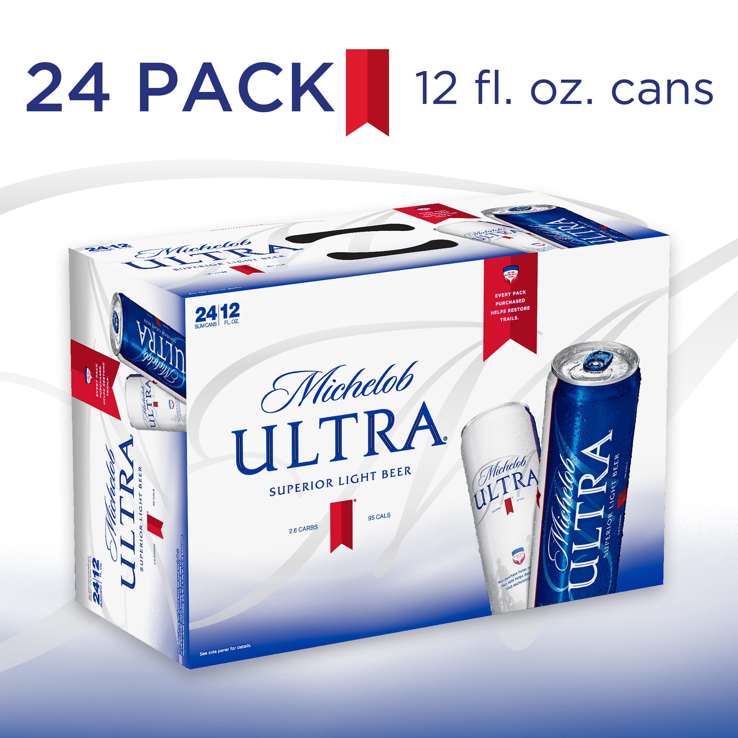 Michelob ULTRA Light Beer, 24 Pack Beer, 12 FL OZ Cans
