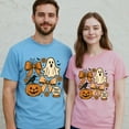 thumbnail image 5 of Floral Fall Pumpkin Bow T-Shirt – Halloween & Autumn Theme – Seasonal Unisex Wear, 5 of 6