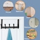 thumbnail image 3 of Ganchos para puerta con acabado negro mate, revestimiento antioxidante para diseño plegable, fácil instalación en puertas de hasta 1 3/4 pulgadas de grosor, paquete de 2, 3 of 4