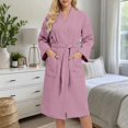 thumbnail image 3 of Lixiuxyad Lightweight Kimono Robe For Long Sleeve Loungewear Soft Bathrobe Elegant Home Wear Cozy Sleepwear Womens Lounge Sets S, 3 of 6
