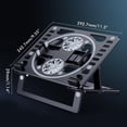 thumbnail image 4 of Soporte De Enfriamiento Ajustable Para Computadora Portátil Soporte Plegable Equipado Con Ventilador De Enfriamiento Silencioso Para Computadoras Portátiles Teléfonos Celulares Libros Laptop Riser Yuarrent EL016784-02, 4 of 5