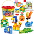 thumbnail image 7 of Large Building Blocks, 135 Pieces Kids Toddler Educational Toy Classic Big Size Bricks Building Blocks, 20 Fun Shapes with Reusable Storage Bucket, Compatible Block Construction Toys, STEM Gift T, 7 of 7