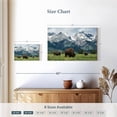 thumbnail image 3 of Elephant Stock Grazing Teton Bison Wall Art - Horizontal Canvas Wall Art - Living Room Wall Decor - Animal Canvas - Green And Brown Decor - 12" x 8", 3 of 4