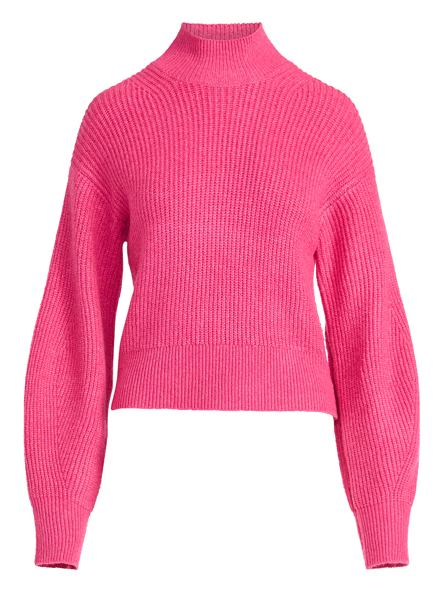 Scoop Women's Shaker Stitch Turtleneck Sweater, Lightweight, Sizes XS-XXL