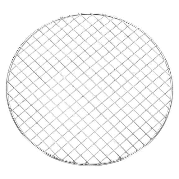 Uxcell Round Cooking Rack, Dia 10.4 Inch Stainless Steel Grill Grate Cross Wire Barbecue Grill for Cooking Baking Air Fryer Racks, Silver