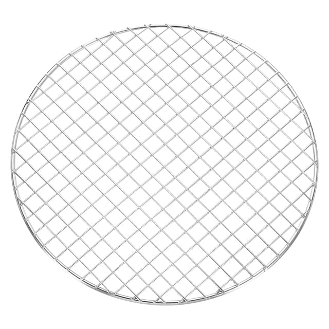 Rejilla de cocina redonda Uxcell, diámetro de 10.6 pulgadas, rejilla de barbacoa de acero inoxidable con barra cruzada para cocinar, hornear, estantes de freidora de aire, plateado