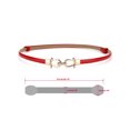 thumbnail image 3 of INSPIRE CHIC Women's Metal Buckle Adjustable Thin High Waist Belts Red-double round Buckle 22"-39"*3/8"(L*W), 3 of 5