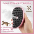 thumbnail image 4 of Cat Steam Brush, 3 in 1 Cat Steamy Brush, Silicone Massage Grooming Brush, Self cleaning Brush with USB Rechargeable, Pet Hair Cleaning Brush Comb for Cats Dogs (Pink Whale), 4 of 7