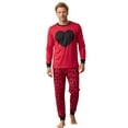 thumbnail image 2 of Valentines Day Matching Family Pajamas Set Love Heart Pattern Family Matching Outfits, 2 of 10