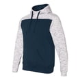 thumbnail image 2 of J. America Men's Melange Fleece Colorblocked Hooded Pullover, Style 8676, 2 of 3