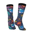 thumbnail image 3 of Goofa Marine Inhabitants Printed Men's Crew Socks, Soft Durable Breathable Moisture-Wicking with Odor Control Cotton socks, 3 of 9