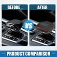 thumbnail image 3 of Gear Shifting Knob Cover Automatic Transmission Lever Trim for Mitsubishi Faux Leather Black Red, 3 of 6