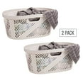 thumbnail image 4 of Mind Reader Basket Collection, Laundry Basket, 40 Liter (10kg/22lbs) Capacity, Cut Out Handles, Ventilated, Set of 2, Ivory, 4 of 8