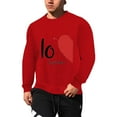 thumbnail image 3 of Baqcunre Valentine'S Day Shirts For Women 2024 Sweatshirt Cute Heart Shaped Printed Pullover Crewneck Shirt(Red XS-6XL),Long Sleeve Shirts For Women Graphic Tees Womens Fashion Womens Tops, 3 of 4