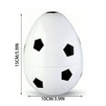 thumbnail image 4 of Yhmxh Large Plastic Sports Eggs for Birthday Stuffers, 5.9 Inch Sports Balls Plastic Easter Egg Hunt for Birthday Party Supplies Treats Basket Candy, Soccer Football Baseball Easter Egg Empty, 4 of 7