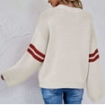 thumbnail image 4 of Lilgiuy Women's Loose Round Neck Pullover Love Long Sleeve Sweater Beige Fall Fashion 2022 Spring Winter, 4 of 5
