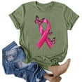 thumbnail image 2 of T-shirt Décontracté à Manches Courtes et Col Rond pour Femmes avec Design Inspirant de Sensibilisation au Cancer, Coupe Ample et Confortable, 2 of 4