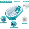 thumbnail image 2 of Tina de baño inflable para bebés, Tina de piscina para baño suave de verano, Tina antideslizante plegable Asiento de lavabo de ducha de baño grueso para bebés, Bañera para bebés (0-46 meses), 2 of 3