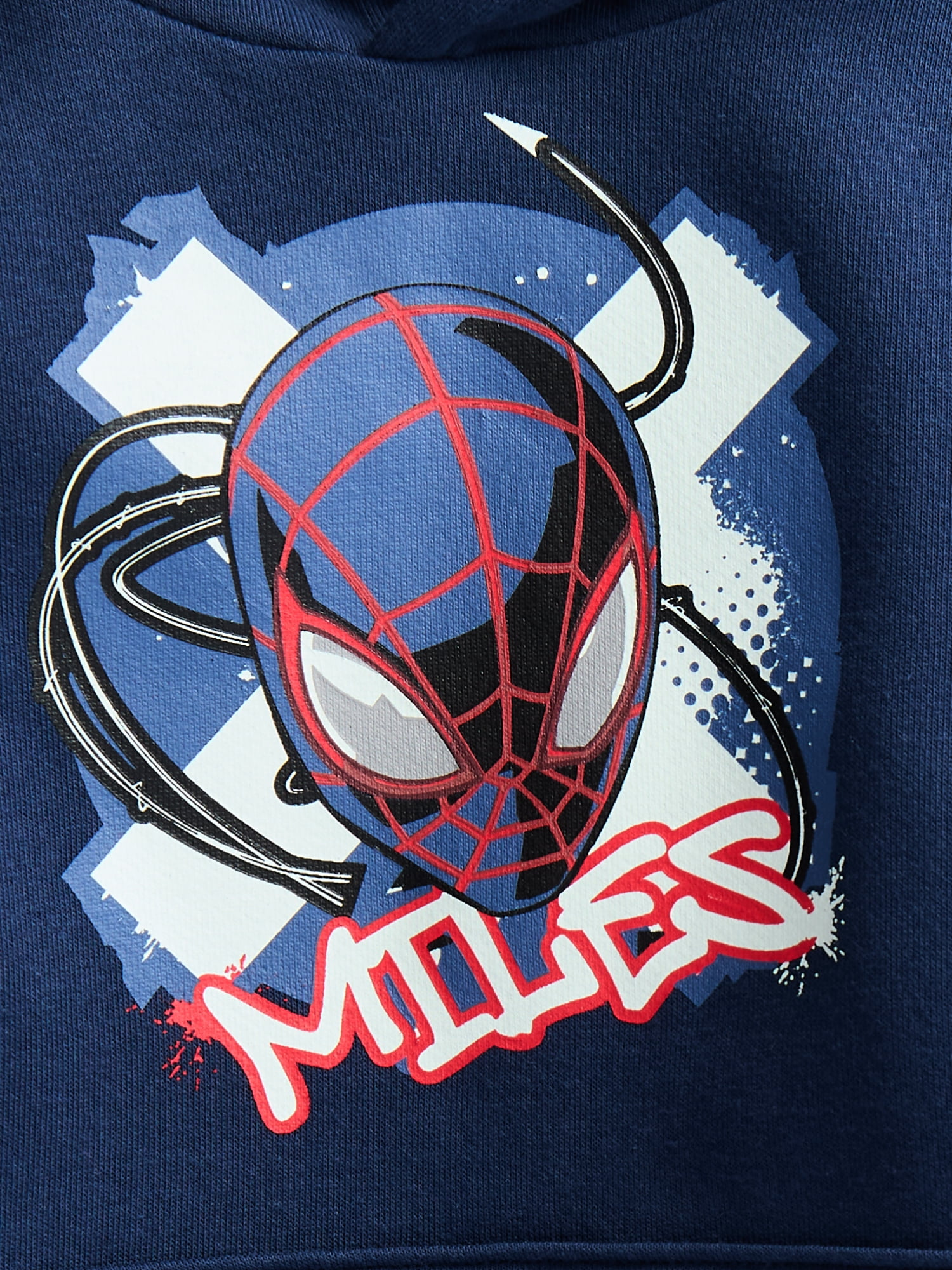 Spider-Man Boys' Front Back Miles Graphic Hoodie with Long Sleeves, Size 4-18