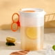 thumbnail image 5 of Hervidor de agua fría con tapa | Jarra de plástico de gran capacidad de 1.8 L para té helado y limonada | Jarra de boca ancha para bebidas frías y calientes | Asa de vertido fácil | Blanco y naranja, 5 of 6