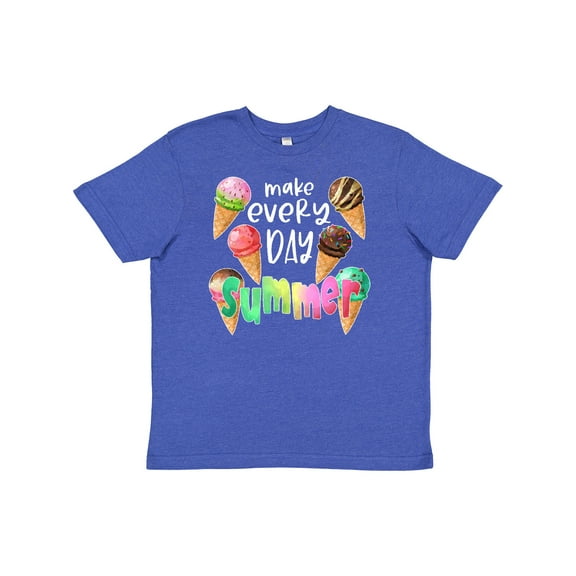 Inktastic Make Every Day Summer Ice Cream Cones Youth T-Shirt