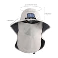 thumbnail image 3 of Solar-Powered Mini Fan With USB Rechargeable Battery Strong Airflow Sun Hat For Men Summer Outdoor Hiking Fisherman Caps, 3 of 5