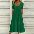 thumbnail image 2 of Robe d'Été Décontractée à Œillets pour Femmes, Robe Maxi Brodée Boho, Robe Longue Plissée, Vêtements Tendance pour Vacances à la Plage 2025, 2 of 6