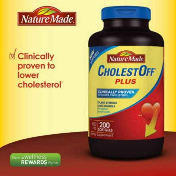 Nature Made CholestOff Plus 450 mg Softgels, 200 Ct