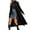Black, variant on Womens Double Breasted Long Trench Coat Wool Blend Slim Fit Pea Coat Classic Business Casual Overcoat