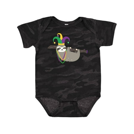 

Inktastic Mardi Gras Funny Sloth Gift Baby Boy or Baby Girl Bodysuit