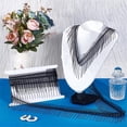 thumbnail image 4 of 3 Yards/2.7m Beaded Fringe Trim Black Lace Trims 2.8 Inch Wide Round Beaded Fringe Trim Polyester Bead Tassel Trim for Wedding Bridal DIY Sewing Crafts Home Decor Clothing Decoration White, 4 of 5