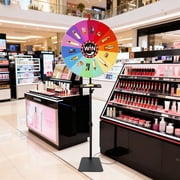 YTAKY Heavy Duty Prize Wheel, 24 Inch Prize Wheel Spinner with Stand,10 Color Slots,1Bracket,Dry Erase Kit - Wheel of Fortune Game for Carnival, Casino & Trade Show.