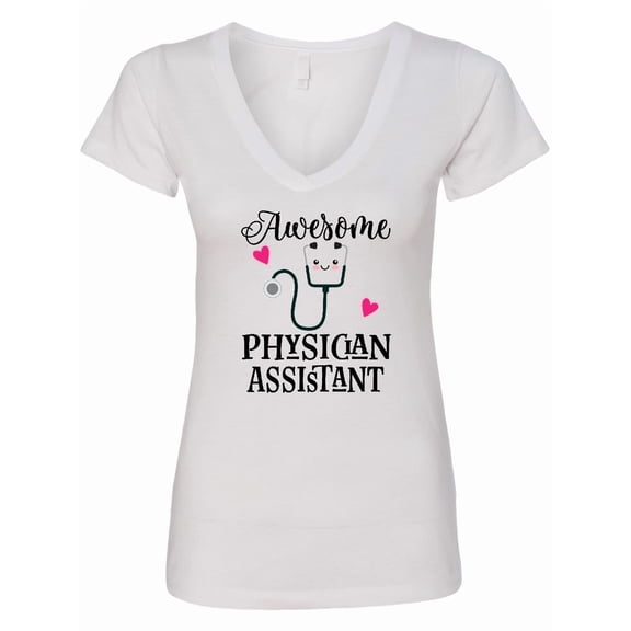 Inktastic Awesome Physician Assistant for Pa Women's V-Neck T-Shirt