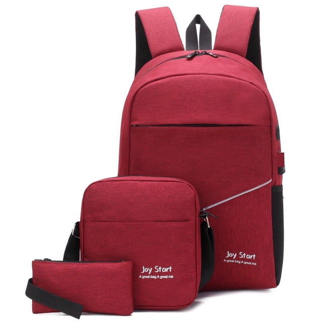 Bolso de hombro de tres piezas para hombre, de negocios, de tendencia de moda, mochila de ocio, bolso escolar, bolso para computadora