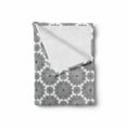 thumbnail image 2 of Mandala Soft Flannel Fleece Throw Blanket, Abstract Monochrome Floral Pattern Inspirations Ornamental Orient Elements, Cozy Plush for Indoor and Outdoor Use, 60" x 80", Black White, by Ambesonne, 2 of 6