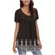 thumbnail image 5 of Fiudx Ofertas de La Semana Blusa Holgada de Manga Corta con Cuello Redondo Informal Estampada a La Moda para Mujer, 5 of 6