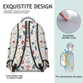 thumbnail image 5 of Baseball Players and Speech Bubbles Backpack for School, Cute School Bag with Adjustable Shoulder Straps and Padded Back, 15.3"x11"x7.1", 5 of 5