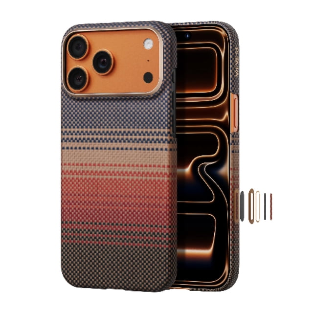 Funda para iPhone 17 Pro Max pitaka de fibra de aramida MagSafe de 6,9"