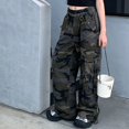 thumbnail image 6 of Generic Girls Y2K Baggy Cargo Pants Wide Leg Loose Camouflage Joggers with Pockets Kids Casual School Sport Street Dance Daily Wear, 6 of 9