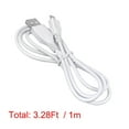 thumbnail image 4 of PKPOWER 3.3ft White Micro USB Data / Sync Cable Laptop PC Service Cord for Samsung WAM6500 WAM6501 Radiant-360 R6 Wireless Speaker, 4 of 5