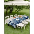 thumbnail image 4 of Outdoor Tablecloth with Umbrella Hole for Patio/Picnic/Party/Camping, Summer Coastal Waterproof Table Cloth Rectangle Table Cover Washable, Watercolor Ocean Coral Starfish Conch Beige (52"x 70"), 4 of 8