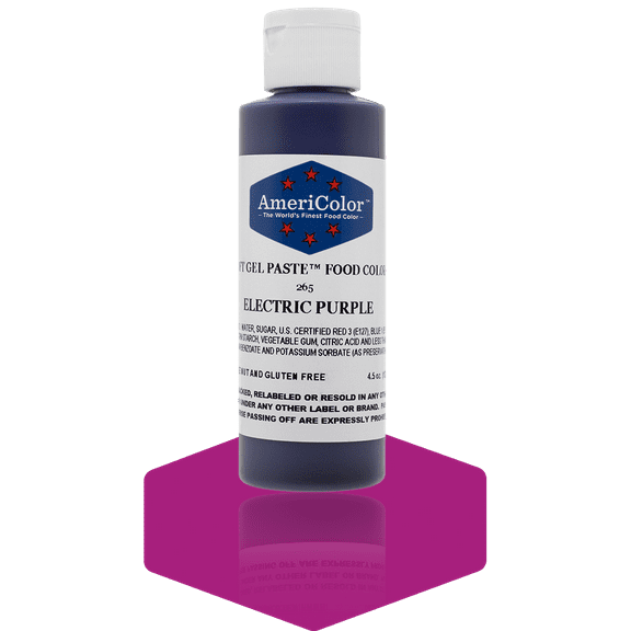 Americolor Soft Gel Paste Food Coloring 4.5 oz. - Electric Purple