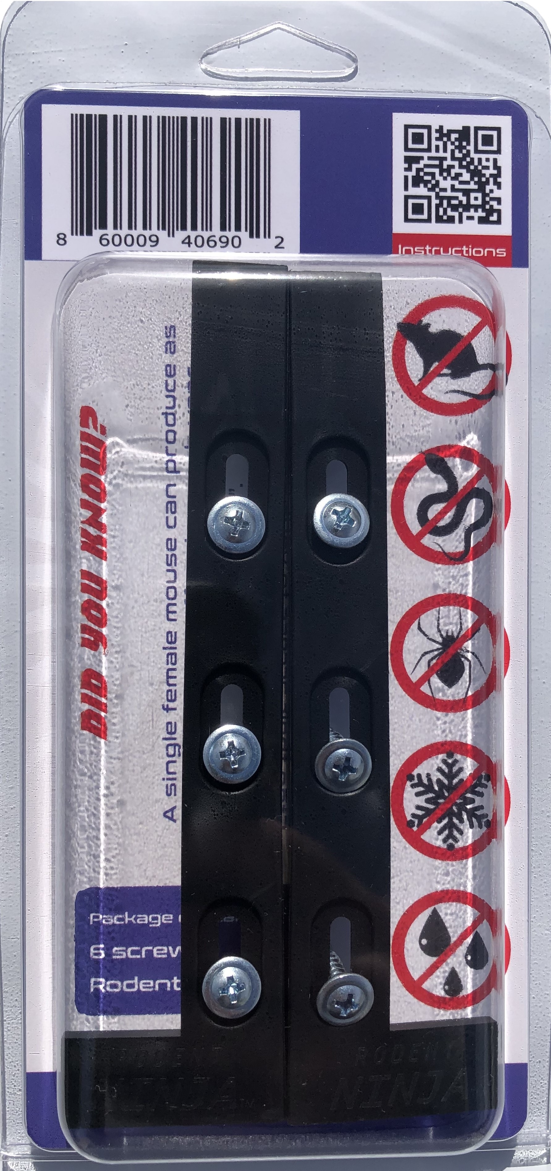 Rodent Ninja Garage Door Seal Set, 2 Pieces