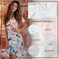 thumbnail image 5 of FKELYI Summer Nightgowns Women's Sleepwear Dress Button Down Pajama Dress Retro Floral Rooster Print Soft Comfy Crew Neck Sleep Dress Skin-Friendly House Dress for Lounging, XL, 5 of 6