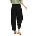 thumbnail image 4 of EDFBUYKRS Female Women Pants Casual Womens Dress Pants Petite Length Women's Solid Linen Loose and Linen Casual Pants Casual Trouser Pants Xl, 4 of 8
