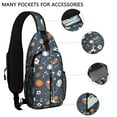 thumbnail image 2 of Youth Sports Sling Backpack with Volleyball and Basketball Designs – Lightweight Outdoor Bag with Secure Zippers, Ergonomic Fit, Large Compartments, Reversible Strap, Perfect for Game Days, 2 of 5